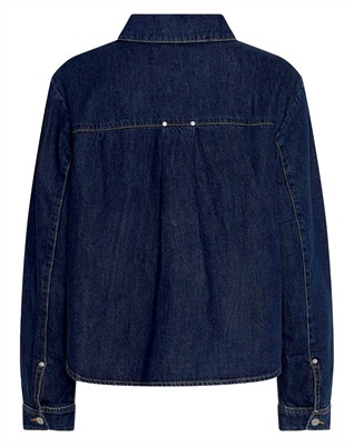 MSCHAdna Alena Skjorte - Dark Blue Wash